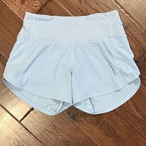 Light blue hottie hot high rised lined short 4”